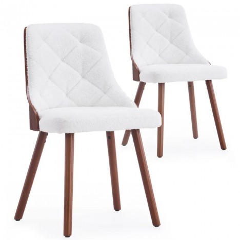 Lot de 2 chaises scandinaves bicolores Lalix - 