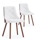 Lot de 2 chaises scandinaves bicolores Lalix - 