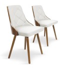 Lot de 2 chaises scandinaves bicolores Lalix - 