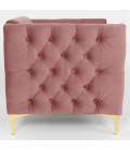 Fauteuil capitonné en velours Nubilo - 5 coloris