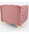 Fauteuil capitonné en velours Nubilo - 5 coloris