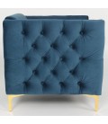 Fauteuil capitonné en velours Nubilo - 5 coloris