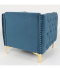 Fauteuil capitonné en velours Nubilo - 5 coloris