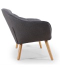 Canapé scandinave 3 places en tissu beige ZANE