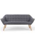 Canapé scandinave 3 places en tissu beige ZANE