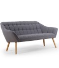 Canapé scandinave 3 places en tissu beige ZANE