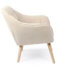 Fauteuil tissu capitonné scandinave ZANE - 4 coloris