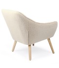 Fauteuil tissu capitonné scandinave ZANE - 4 coloris