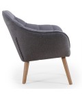 Fauteuil tissu capitonné scandinave ZANE - 4 coloris