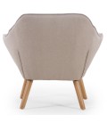 Fauteuil tissu capitonné scandinave ZANE - 4 coloris