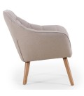 Fauteuil tissu capitonné scandinave ZANE - 4 coloris