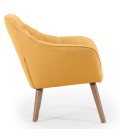 Fauteuil tissu capitonné scandinave ZANE - 4 coloris