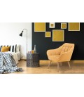 Fauteuil tissu capitonné scandinave ZANE - 4 coloris