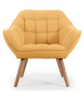 Fauteuil tissu capitonné scandinave ZANE - 4 coloris