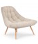 Fauteuil tissu beige DANIA - 