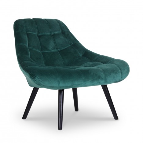 Fauteuil velours vert DANIA - 