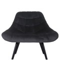 Fauteuil velours noir DANIA - 