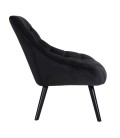 Fauteuil velours noir DANIA - 