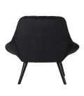 Fauteuil velours noir DANIA - 