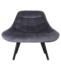 Fauteuil velours gris DANIA - 