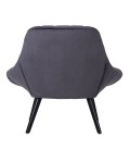 Fauteuil velours gris DANIA - 