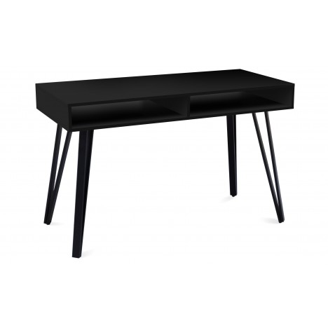 Bureau noir avec 2 cases de rangement intégrés RIVIA - 