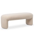 Banquette tendance l110cm tissu bouclette beige Armania - 