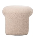 Pouf tendance l46cm tissu bouclette beige Armania - 