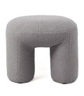 Pouf tendance l46cm tissu bouclette gris Armania - 