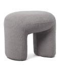 Pouf tendance l46cm tissu bouclette gris Armania - 