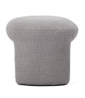 Pouf tendance l46cm tissu bouclette gris Armania - 