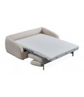 Canapé convertible express matelas 140x190cm intégré tissu beige Ashley - 