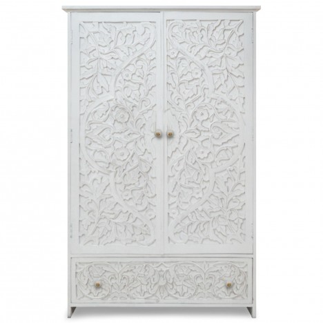 Armoire bois blanc Asuncion - 