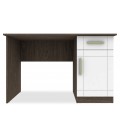 Bureau 120cm chêne foncé et blanc Athens - 