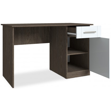 Bureau 120cm chêne foncé et blanc Athens - 