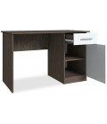 Bureau 120cm chêne foncé et blanc Athens - 