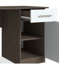 Bureau 120cm chêne foncé et blanc Athens - 