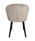 Chaise fauteuil velours taupe Auckland - 