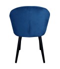 Chaise fauteuil velours bleu Auckland - 