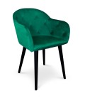 Chaise fauteuil velours vert Auckland - 