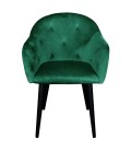 Chaise fauteuil velours vert Auckland - 