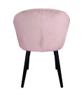 Chaise fauteuil velours rose Auckland - 