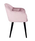 Chaise fauteuil velours rose Auckland - 