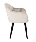 Chaise fauteuil velours beige Auckland - 