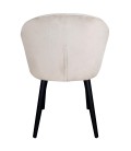 Chaise fauteuil velours beige Auckland - 