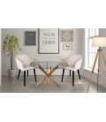 Chaise fauteuil velours beige Auckland - 