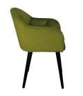 Chaise fauteuil velours kaki Auckland - 