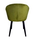 Chaise fauteuil velours kaki Auckland - 