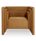 Fauteuil moderne style cubique tissu marron Aurora - 