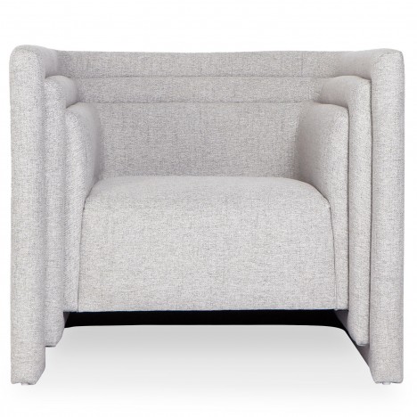 Fauteuil moderne style cubique tissu gris Aurora - 